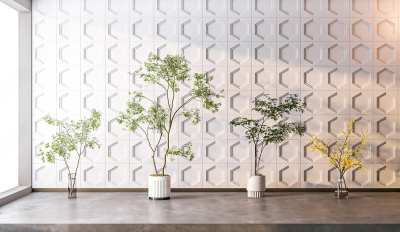 植物盆栽组合3D模型下载